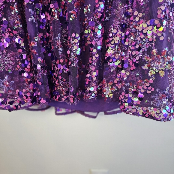NWT Helsi Anita Strapless Sequin Fit & Flare Violet Dress XL 12-14 - Picture 6 of 13